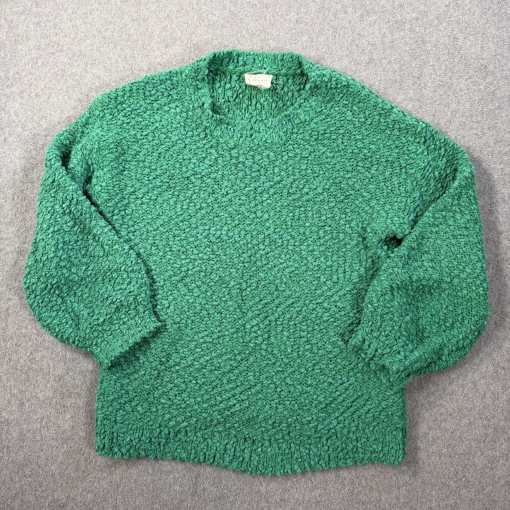Hayden Girls Green Popcorn Knit Sweater Size Small Long Sleeve Pullover